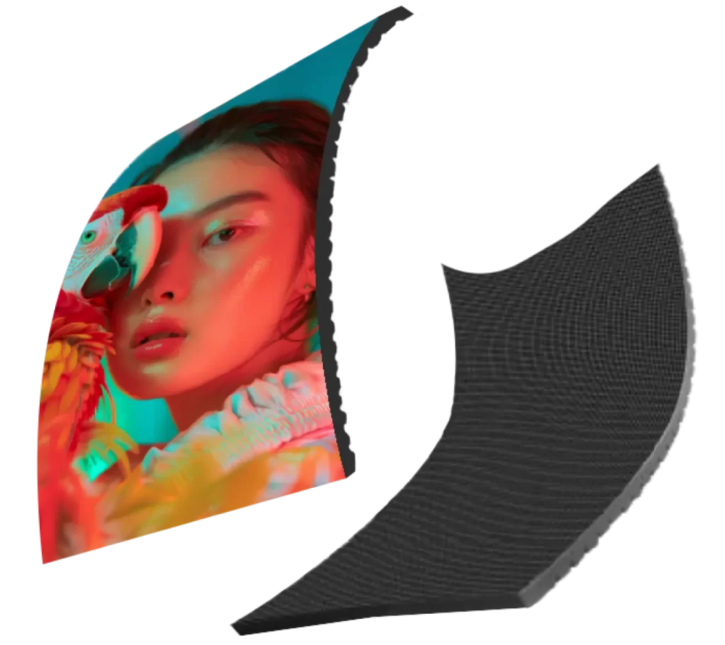 Flex Series LED Screen Panel demonstrating its flexibility