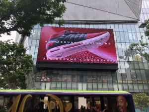 MILEC Outdoor LED Screen installed outsider of a shopping mall