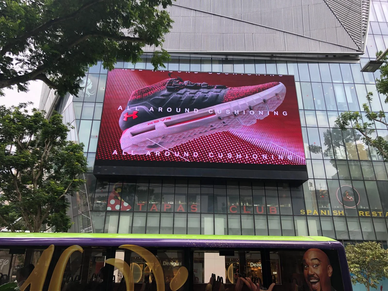 MILEC Outdoor LED Screen installed outsider of a shopping mall