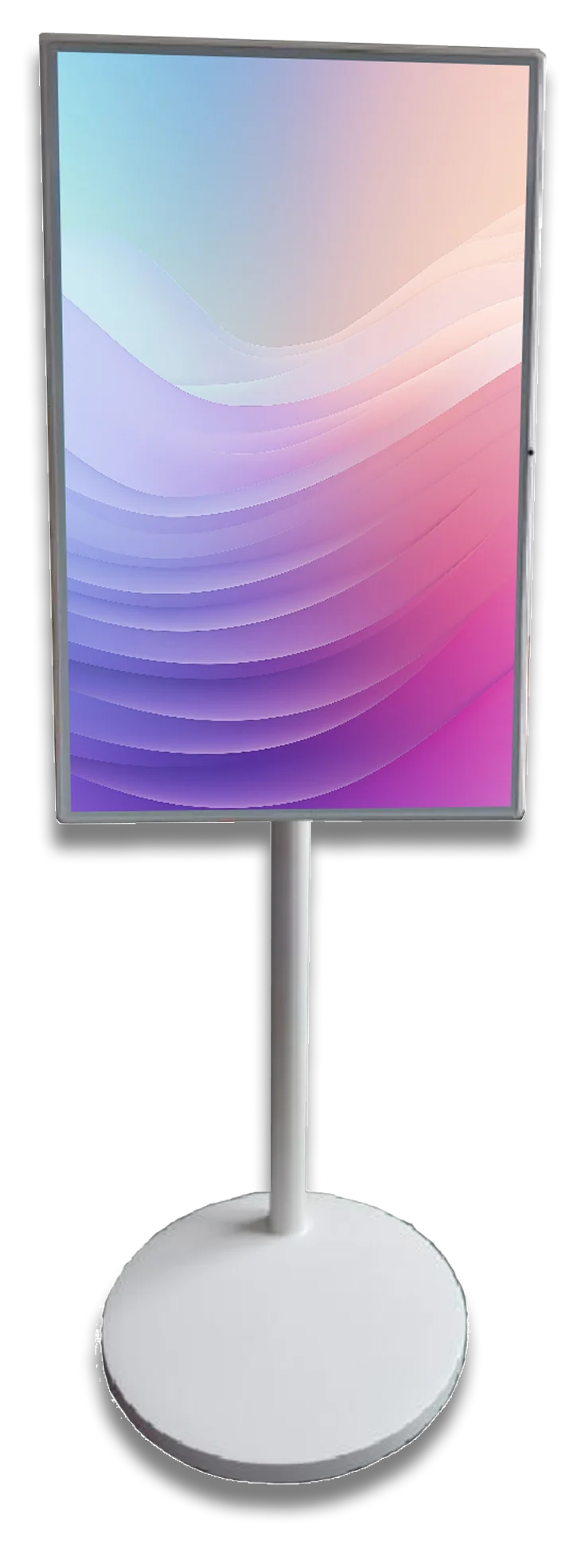 Vertical View of the Portable TV showing its rotatable screen feature.