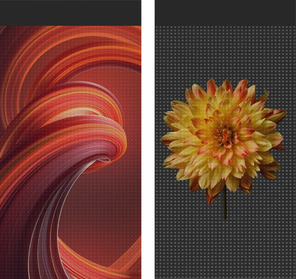 FLIP SERIES Transparent LED Mesh showing its transparency