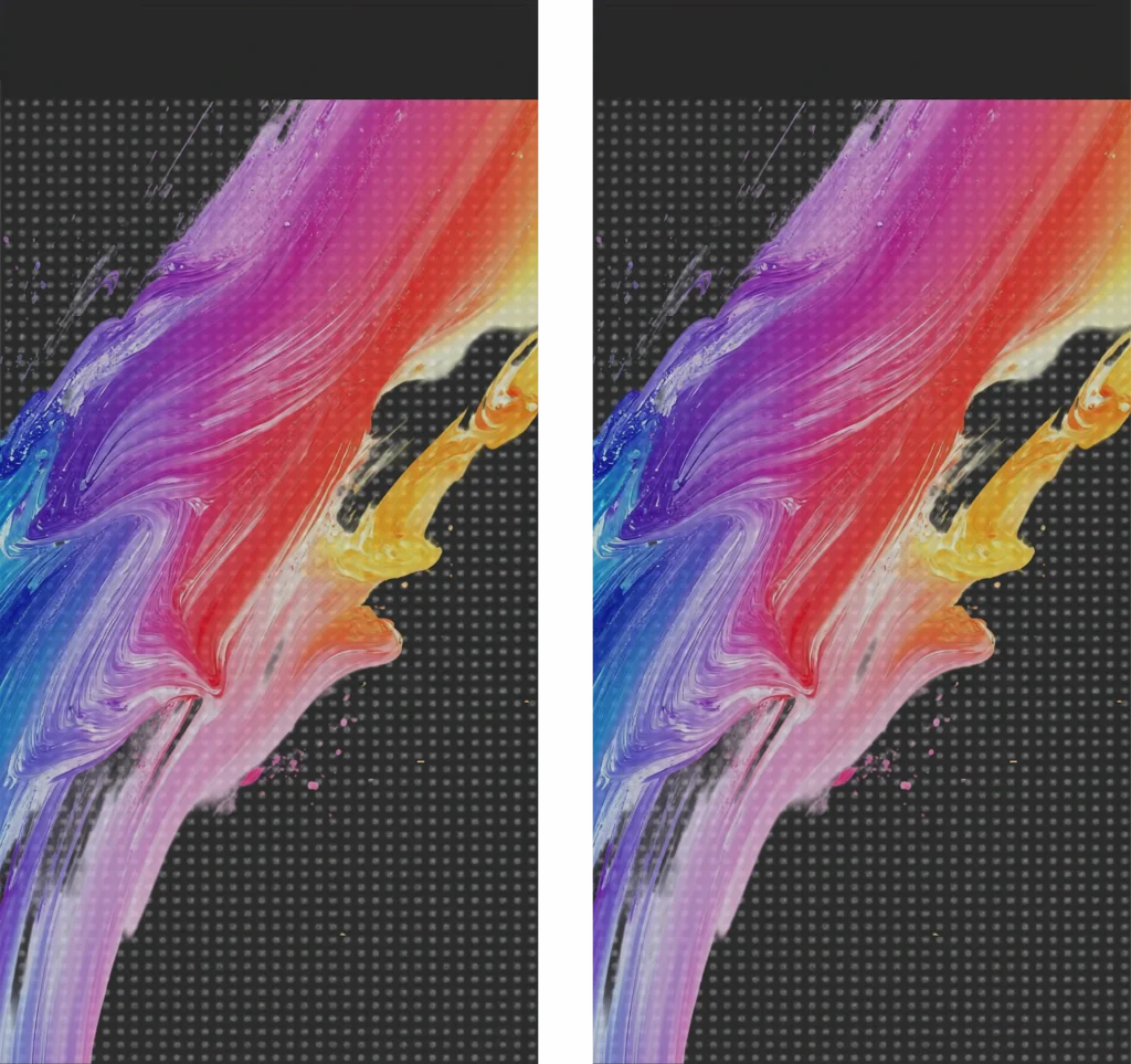 FLIP SERIES Transparent LED Mesh have Multi-pieces Synchronized Playback