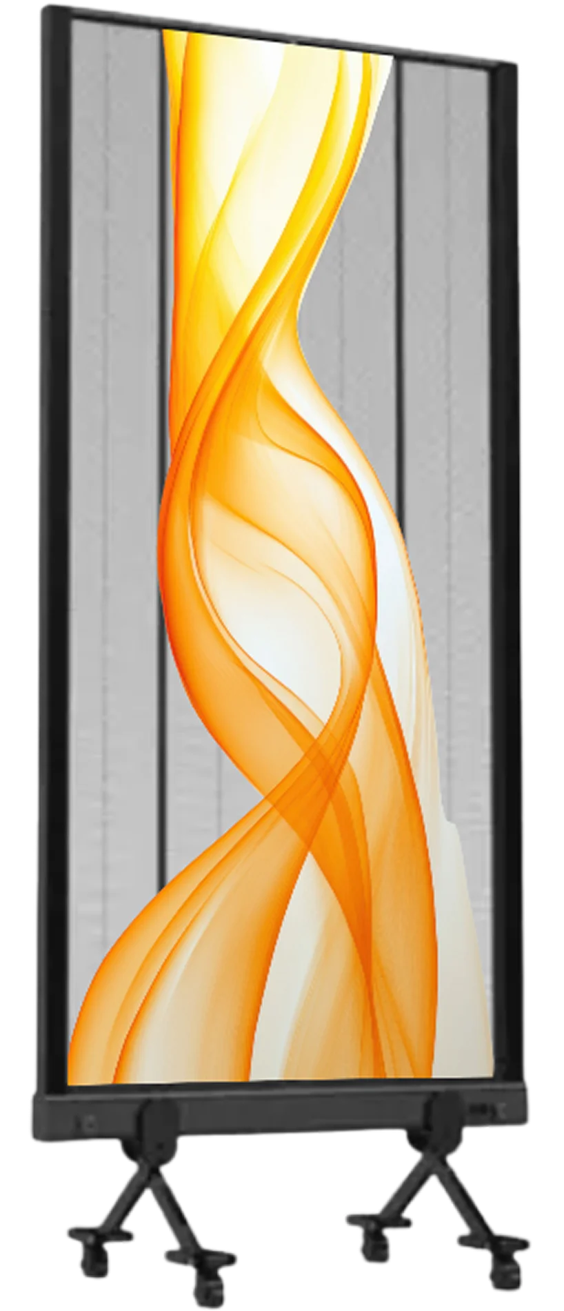 A Transparent LED Poster displaying content that shows its transparency.