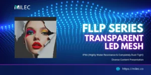 Two Transparent LED Meshes combined together show their ability for Multi-Screen Splicing.