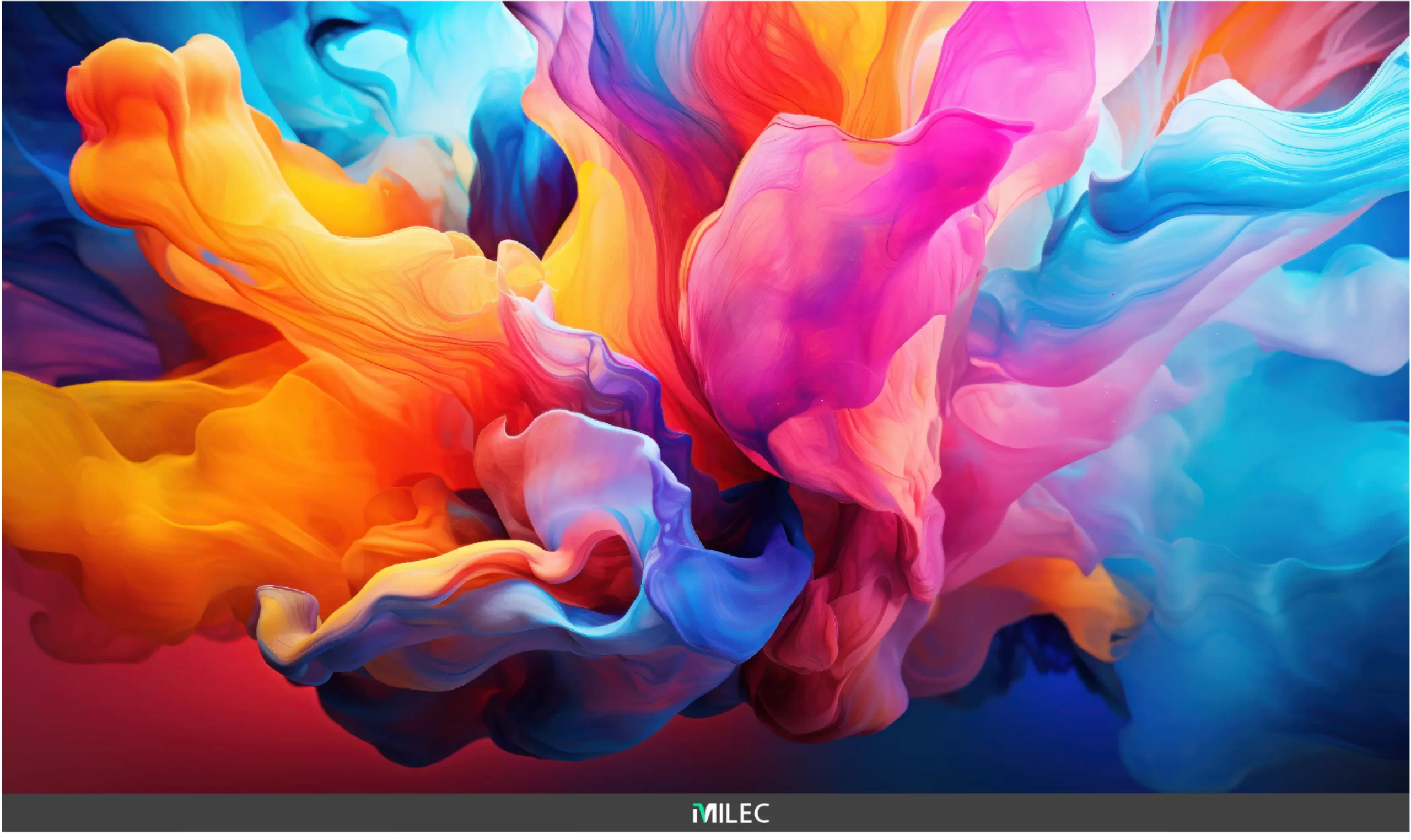 Photo of a AIO Pro Series Display Screen showing vibrant content.