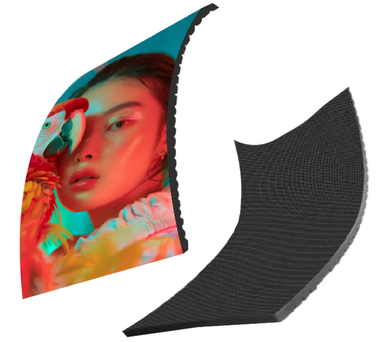 Flex Series LED Screen Panel demonstrating its flexibility